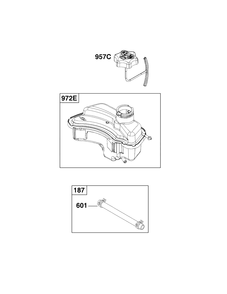 Fuel Supply Group Diagram and Parts List for 9P602-0120-H1  Briggs and Stratton Engine